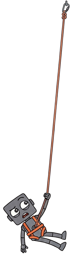 A small robot climbing the benchmark panel